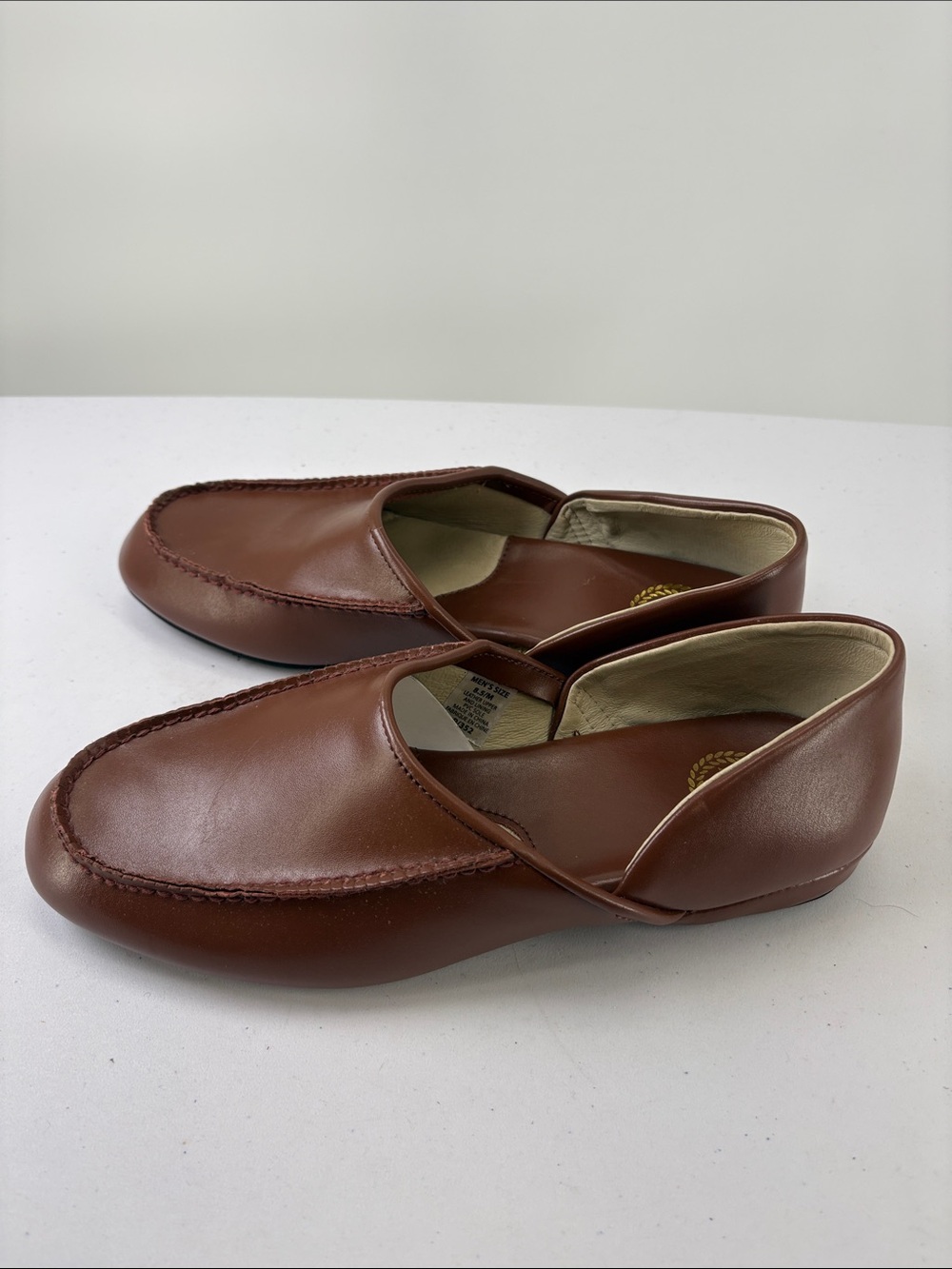 🐨 L.B. Evans Men's Chestnut Brown Leather Slip-On Loafers